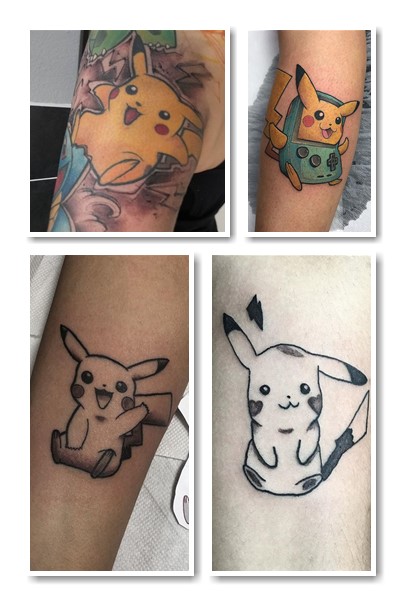 Тату Пікачу – яскравий малюнок