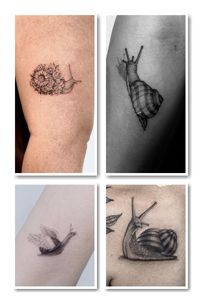 стилі тату равлик