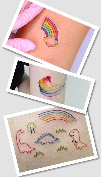 Варіанти малюнків Татуювання з веселкою