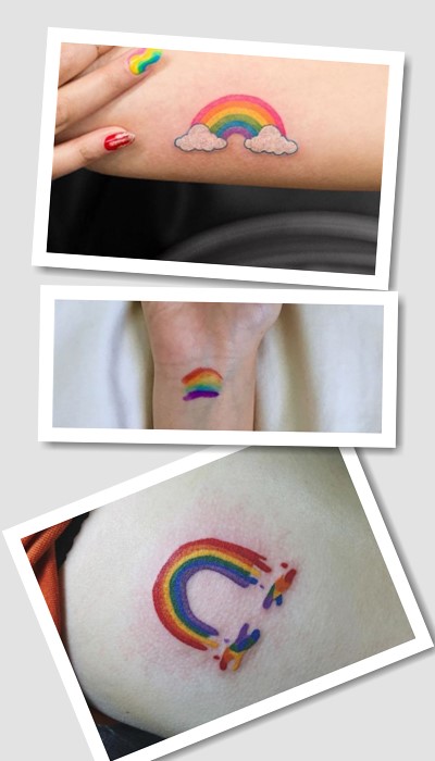 Татуювання з веселкою завжди роблять кольоровим