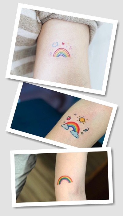 Тату веселка – позитивний малюнок