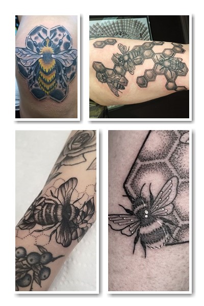 Татуювання зі стільниками (шестикутниками, гексагонами)