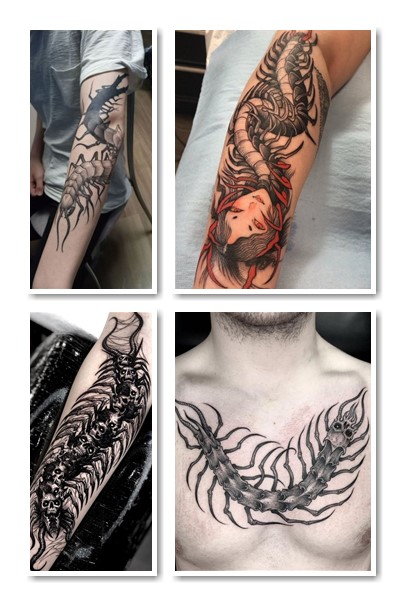 Тату сколопендра має кілька тлумачень