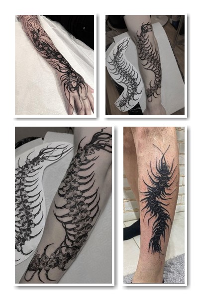 Невелике тату сороконіжка