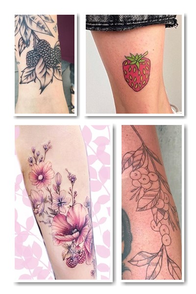 Тату ягоди – красивий малюнок