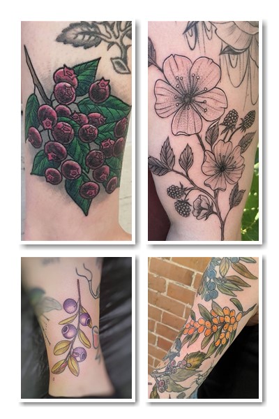 стили Тату ягоды