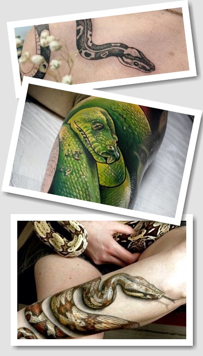 татуювання пітон та удав