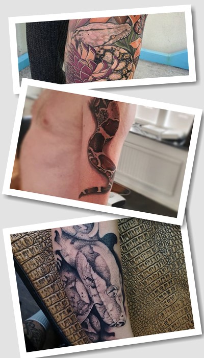 Варіанти татуювання пітон чи удав 