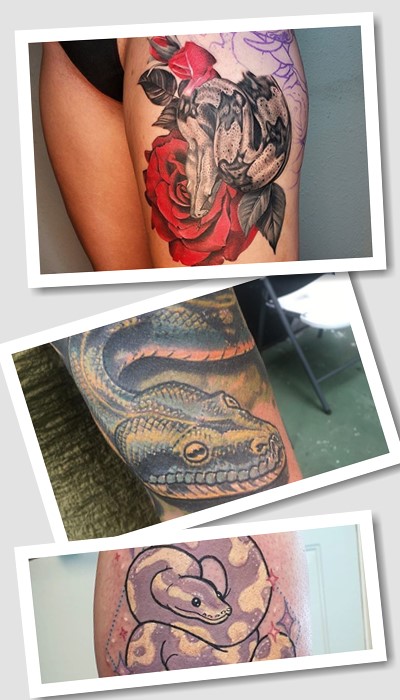 стилі Тату пітон чи удав