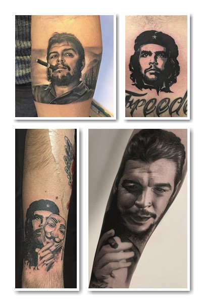Стилі зображення та додаткові елементи тату Че Гевара