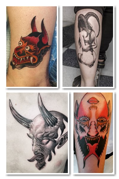 Стилі та місця нанесення Татуювання диявол