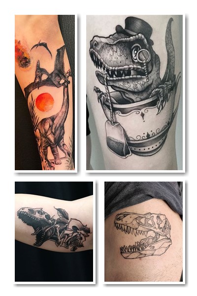 Для дівчини тату із зображенням динозавра