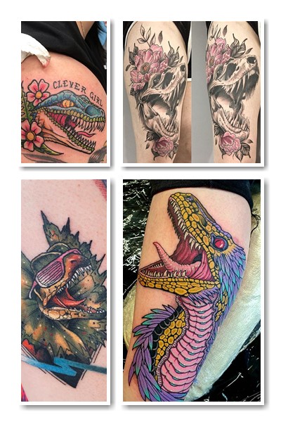 Татуювання, що зображує динозавра
