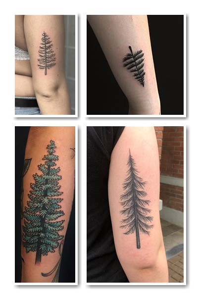 Тату ялинка має ефектний вигляд