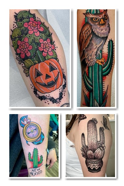 Тату кактус може бути розташоване де завгодно