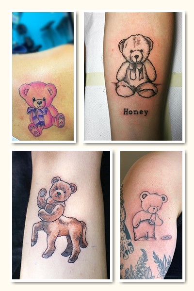 втілення іграшкових та анімаційних ведмедиків в тату