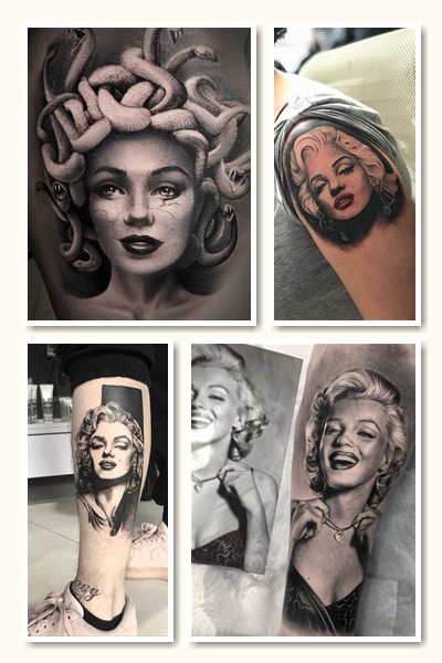 Тату Мерилін Монро почали наносити з 50-х років XX століття