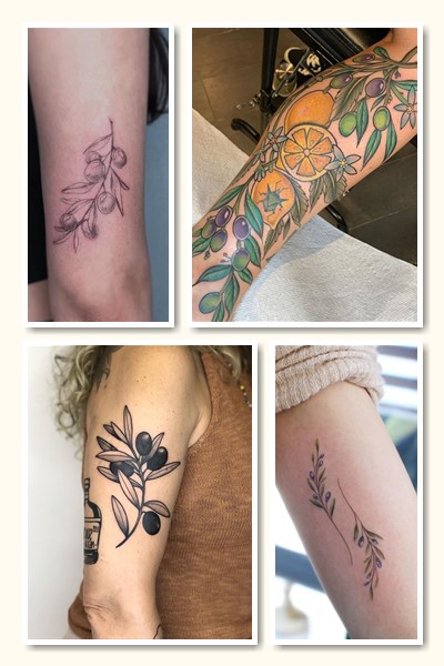 Варіанти малюнку тату оливки