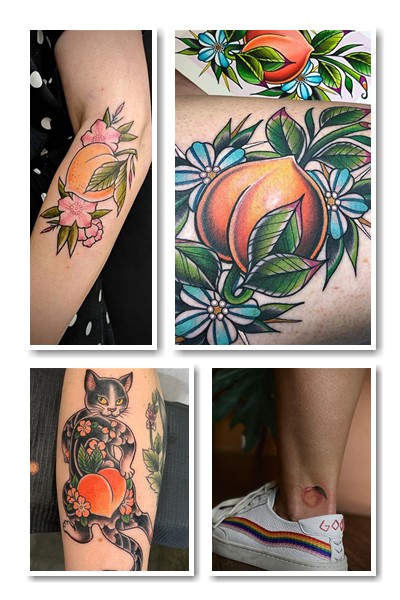 варіанти тату персик