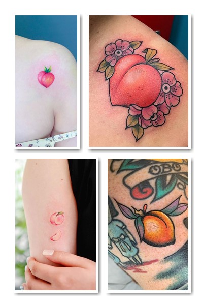 Тату персик має безліч інтерпретацій