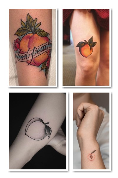 Тату персик – це символ довголіття