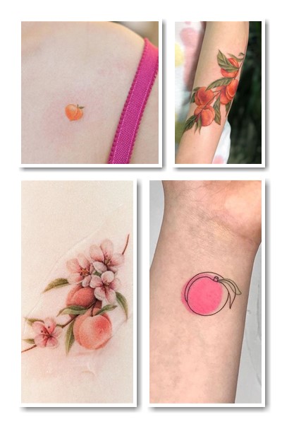 Татуювання із зображенням персика 