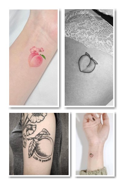 Татуювання із зображенням персика символізує прагнення довголіття