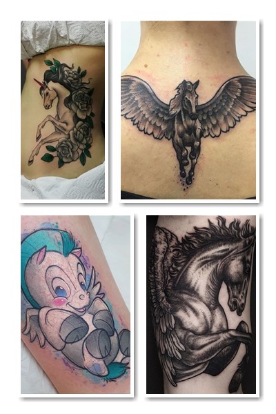 Варіанти малюнку тату Пегас