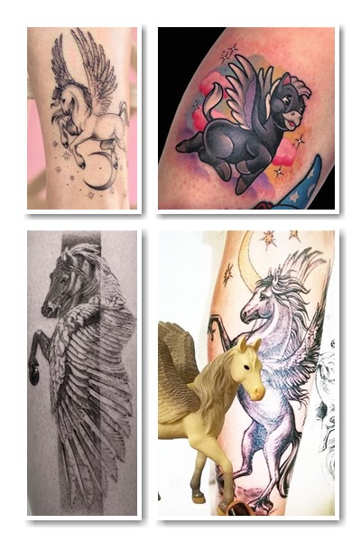 Класичний образ Пегаса в тату