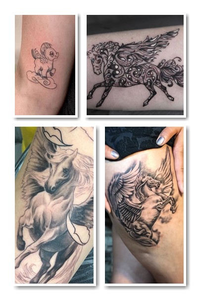 Тату Пегас – величний малюнок