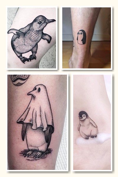 Тату пінгвін підкреслює риси характеру