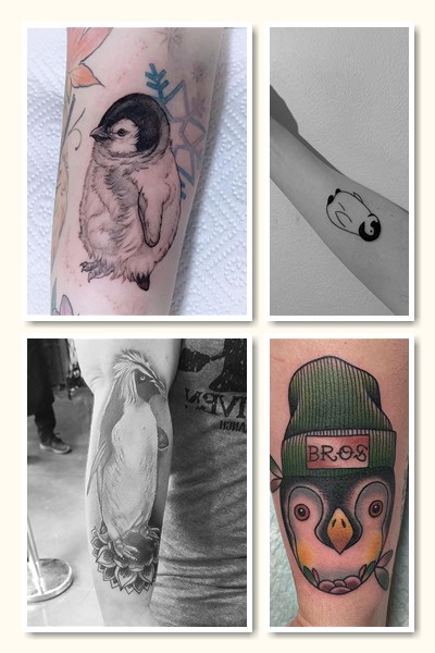 Стилі зображення тату пінгвін