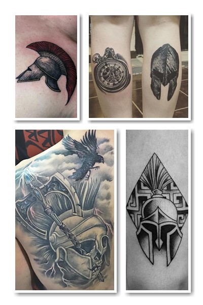 Тату шолом спартанця символізм