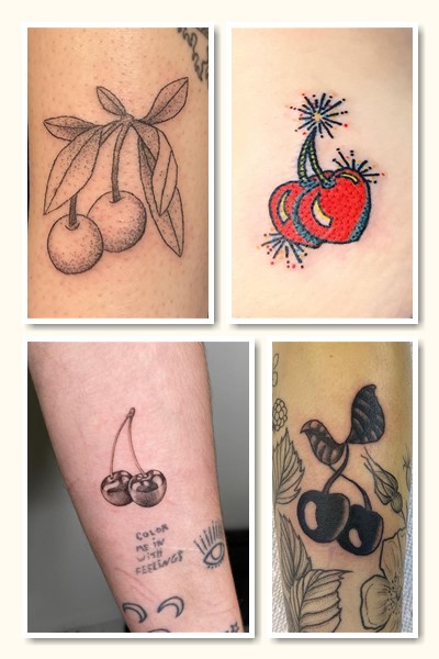 Тату вишня – привабливий малюнок