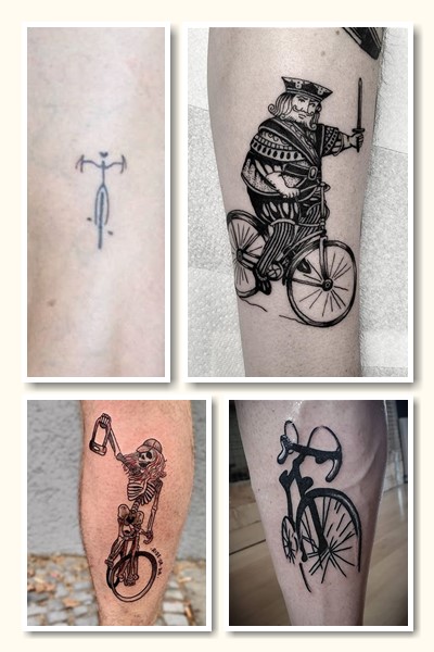 Стилі та місця нанесення тату велосипед 
