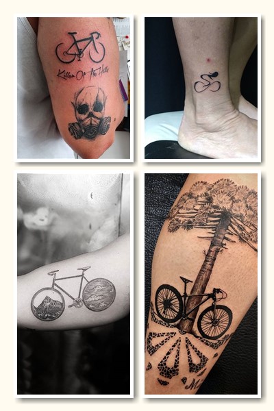Татуювання велосипед – гарний малюнок з позитивним сенсом