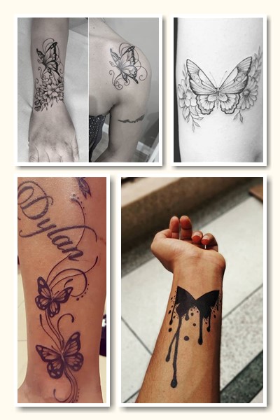 Чоловічий варіант тату метелик