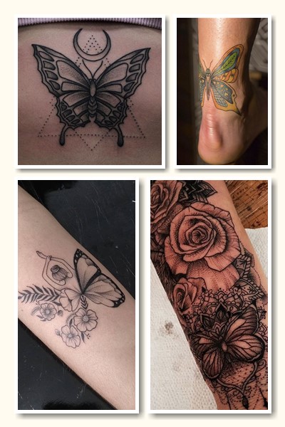 Де розміщують татуювання метелик