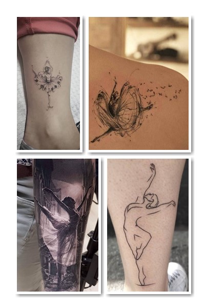 Колір та стилі зображення тату балерина