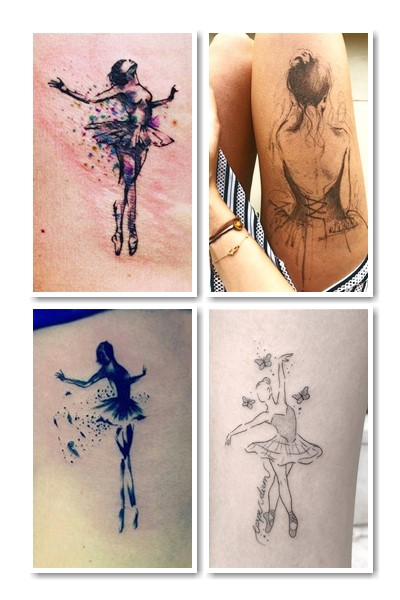 Татуювання із зображенням балерини