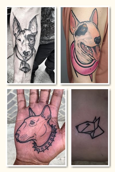 Тату бультер’єр з іншими символами