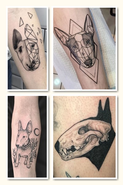 Варіанти малюнку Бультер’єр тату