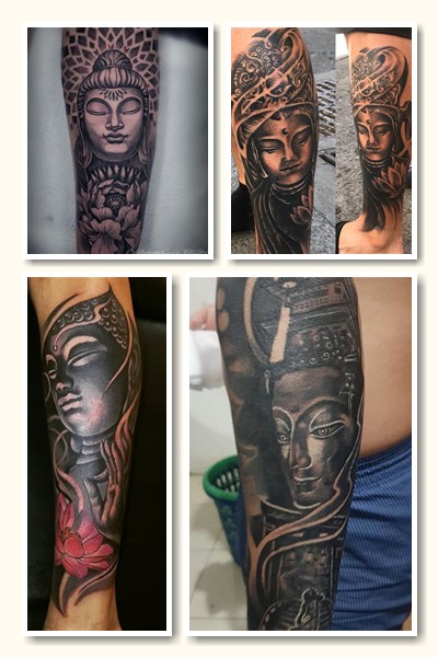 Стилі та місця нанесення тату Будда