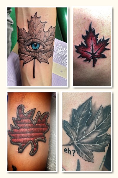 Зображення тату листя клену