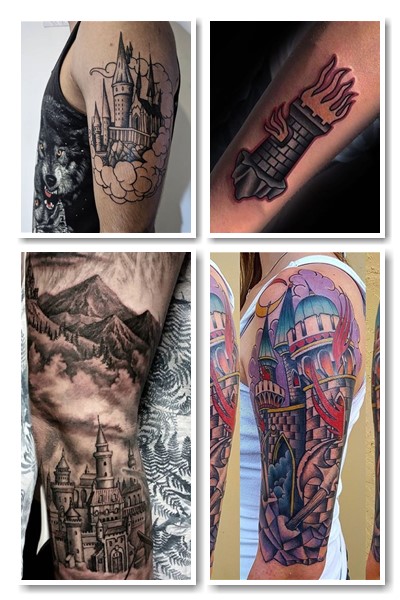 Тату замок фортеця 