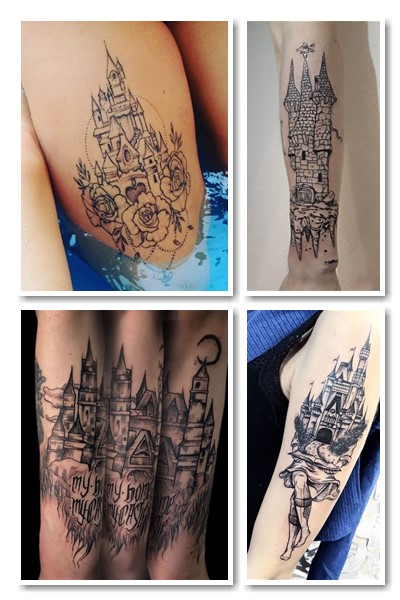 Історія символу замок/фортеця тату