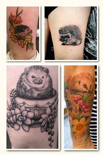 Тату їжак можна зобразити в абсолютно різних стилях