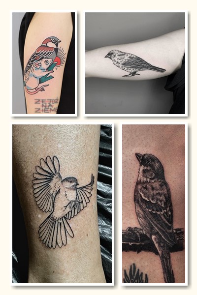 Де набивають татуювання горобець
