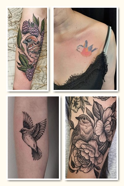 Кому підійде тату горобець/синиця