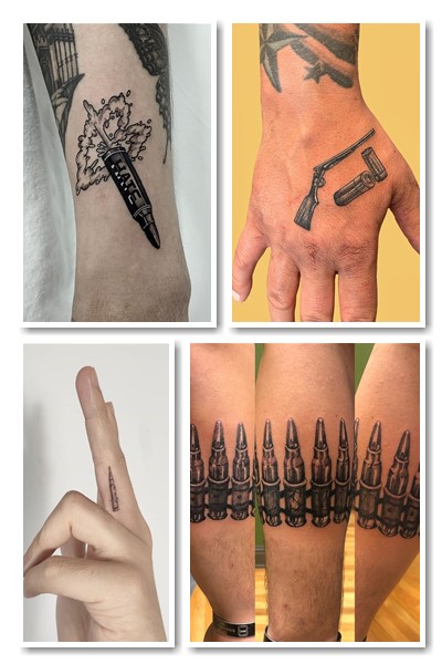 Жіночий варіант татуювання куля